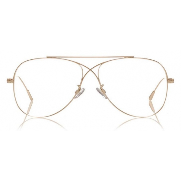 Tom Ford - Metal Criss Cross Aviators Optical Glasses - Pilot Shape - Rose Gold - FT5531 - Optical Glasses - Tom Ford Eyewear