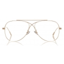 Tom Ford - Metal Criss Cross Aviators Optical Glasses - Pilot - FT5531 - Oro Rosa - Occhiali da Vista - Tom Ford Eyewear