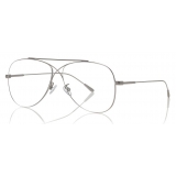 Tom Ford - Metal Criss Cross Aviators Optical Glasses - Occhiali Pilot - FT5531 - Argento - Occhiali da Vista - Tom Ford Eyewear