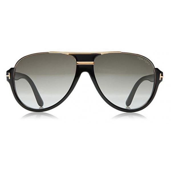 Tom Ford - Dimitry Sunglasses - Vintage Aviator Sunglasses - Shiny Black   - FT0334 - Sunglasses - Tom Ford Eyewear