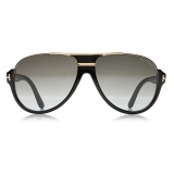 Tom Ford - Occhiali da Sole Dimitry Vintage Aviator - Nero Lucido - FT0334 - Occhiali da Sole - Tom Ford Eyewear