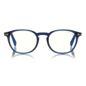 Tom Ford - Occhiali da Vista Rotondi Ottici - Blu - FT5583-B - Occhiali da Vista - Tom Ford Eyewear