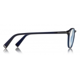 Tom Ford - Round Optical Sunglasses - Blue - FT5583-B - Sunglasses - Tom Ford Eyewear
