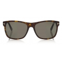 Tom Ford - Polarized Giulio Sunglasses - Occhiali Quadrato - Havana Scuro - FT0698-P - Occhiali da Sole - Tom Ford Eyewear