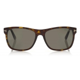 Tom Ford - Polarized Giulio Sunglasses - Occhiali Quadrato - Havana Scuro - FT0698-P - Occhiali da Sole - Tom Ford Eyewear