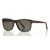 Tom Ford - Polarized Giulio Sunglasses - Occhiali Quadrato - Havana Scuro - FT0698-P - Occhiali da Sole - Tom Ford Eyewear