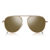 Tom Ford - Jason Sunglasses - Occhiali da Sole Stile Pilota - Marroni - FT0621 - Occhiali da Sole - Tom Ford Eyewear