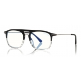 Tom Ford - Occhiali da Vista Quadrati Ottici - Nero Cristallo - FT5588-B - Occhiali da Vista - Tom Ford Eyewear