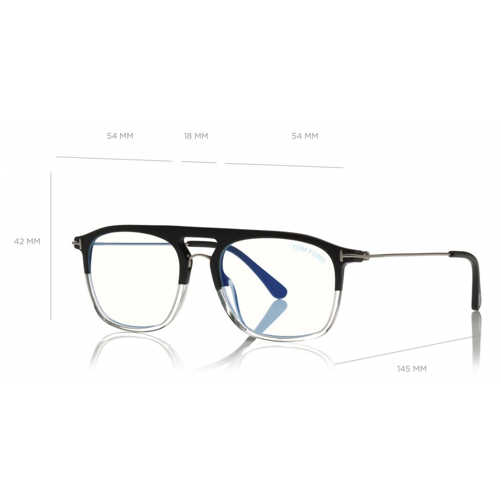 Tom Ford - Square Optical Glasses - Black Crystal - FT5588-B - Optical