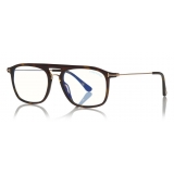 Tom Ford - Occhiali da Vista Quadrati Ottici - Avana Scuro - FT5588-B - Occhiali da Vista - Tom Ford Eyewear