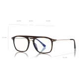 Tom Ford - Occhiali da Vista Quadrati Ottici - Avana Scuro - FT5588-B - Occhiali da Vista - Tom Ford Eyewear