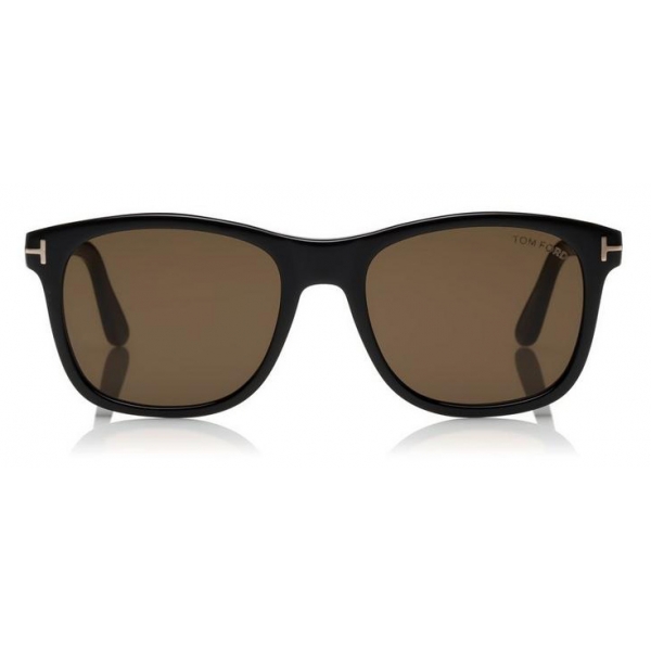 Tom - Eric Sunglasses - Squared Acetate - Shiny Black - FT0595 - Sunglasses - Tom Ford Eyewear - Avvenice