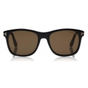 Tom Ford - Eric Sunglasses - Occhiali Quadrato in Acetato - Nero Lucido - FT0595 - Occhiali da Sole - Tom Ford Eyewear