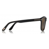 Tom Ford - Eric Sunglasses - Occhiali Quadrato in Acetato - Nero Lucido - FT0595 - Occhiali da Sole - Tom Ford Eyewear