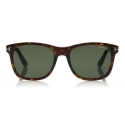 Tom Ford - Eric Sunglasses - Occhiali Quadrato in Acetato - Avana Scuro - FT0595 - Occhiali da Sole - Tom Ford Eyewear