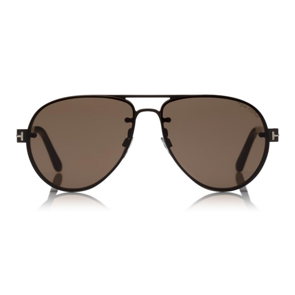 Tom - Alexei - Aluminum Sunglasses - Brown - - Sunglasses - Tom Ford Eyewear - Avvenice