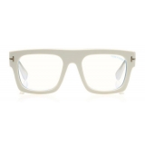 Tom Ford - Fausto Optical Glasses - Acetate Glasses - Palladium - FT5634-B - Optical Glasses - Tom Ford Eyewear
