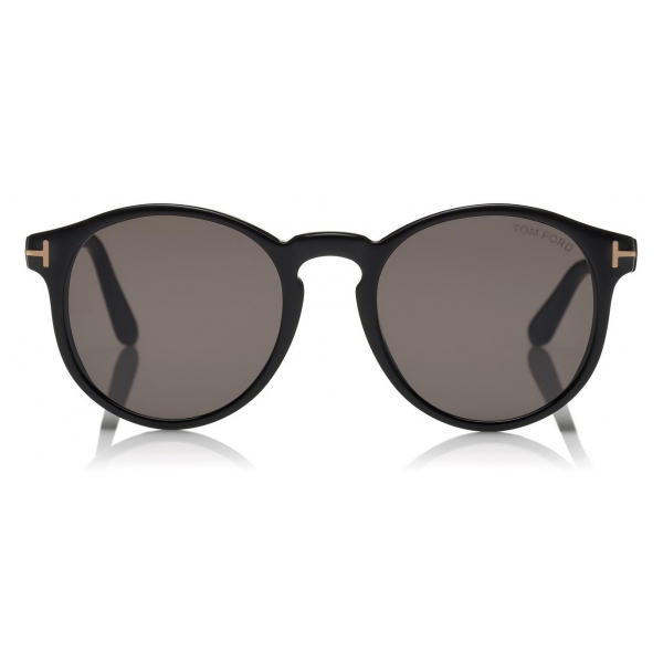 Tom Ford - Ian Sunglasses - Occhiali da Sole Rotondi in Acetato - Nero - FT0591 - Occhiali da Sole - Tom Ford Eyewear