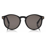 Tom Ford - Ian Sunglasses - Occhiali da Sole Rotondi in Acetato - Nero - FT0591 - Occhiali da Sole - Tom Ford Eyewear