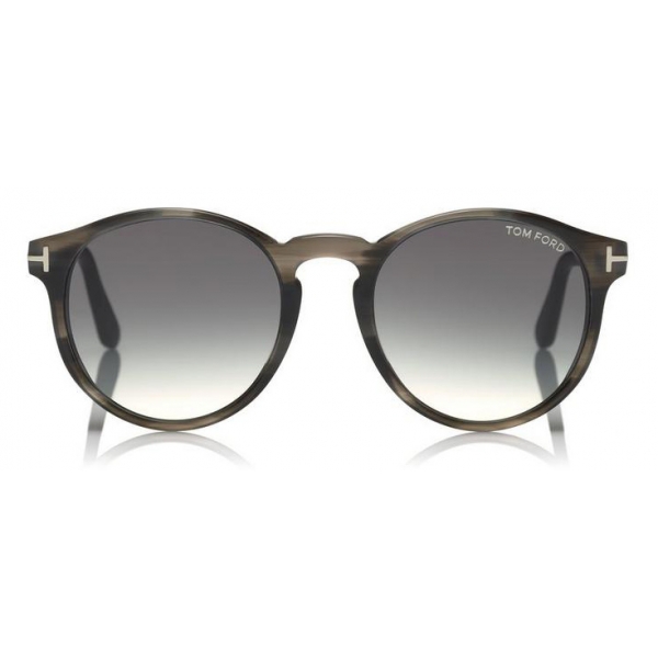 Tom Ford - Ian Sunglasses - Occhiali da Sole Rotondi in Acetato - Grigio Pesca - FT0591 - Occhiali da Sole - Tom Ford Eyewear