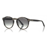 Tom Ford - Ian Sunglasses - Round Acetate Sunglasses - Grey Peach - FT0591 - Sunglasses - Tom Ford Eyewear