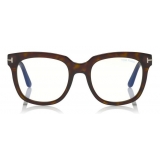 Tom Ford - Large Optical Glasses - Occhiali Quadrati - Avana Scuro - FT5537-B - Occhiali da Vista - Tom Ford Eyewear