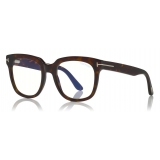 Tom Ford - Large Optical Glasses - Occhiali Quadrati - Avana Scuro - FT5537-B - Occhiali da Vista - Tom Ford Eyewear