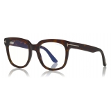 Tom Ford - Large Optical Glasses - Square Glasses - Dark Havana - FT5537-B - Optical Glasses - Tom Ford Eyewear