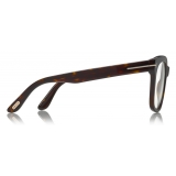 Tom Ford - Large Optical Glasses - Occhiali Quadrati - Avana Scuro - FT5537-B - Occhiali da Vista - Tom Ford Eyewear