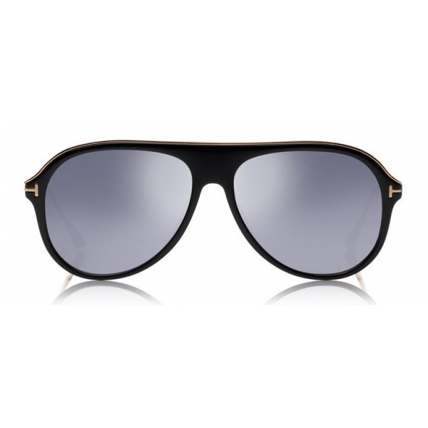 Tom Ford - Nicholai - Pilot Style Sunglasses Smoke - FT0624 - Sunglasses - Tom Ford Eyewear - Avvenice