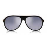 Tom Ford - Nicholai Sunglasses - Occhiali da Sole Stile Pilota - Nero Fumo - FT0624 - Occhiali da Sole - Tom Ford Eyewear