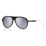 Tom Ford - Nicholai Sunglasses - Pilot Style Sunglasses - Black Smoke - FT0624 - Sunglasses - Tom Ford Eyewear
