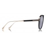 Tom Ford - Nicholai Sunglasses - Occhiali da Sole Stile Pilota - Nero Fumo - FT0624 - Occhiali da Sole - Tom Ford Eyewear