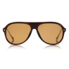 Tom Ford - Nicholai Sunglasses - Occhiali da Sole Stile Pilota - Avana Scuro - FT0624 - Occhiali da Sole - Tom Ford Eyewear