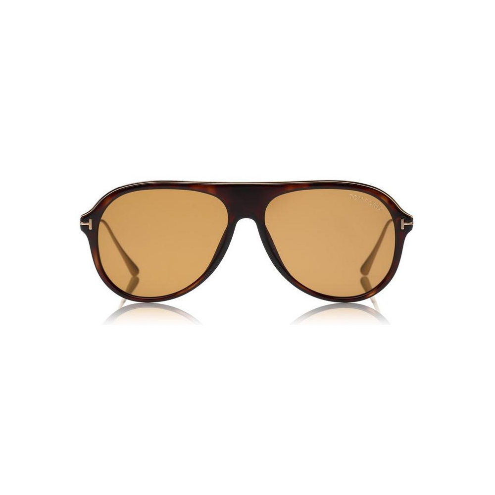 Tom Ford - Nicholai Sunglasses - Pilot Style Sunglasses - Dark Havana -  FT0624 - Sunglasses - Tom Ford Eyewear - Avvenice