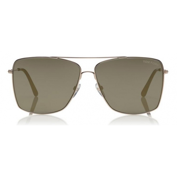 Tom Ford - Magnus Sunglasses - Navigator Shape Sunglasses - Gold Black - FT0651 - Sunglasses - Tom Ford Eyewear