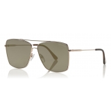 Tom Ford - Magnus Sunglasses - Navigator Shape Sunglasses - Gold Black - FT0651 - Sunglasses - Tom Ford Eyewear