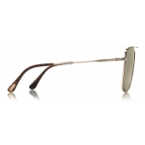 Tom Ford - Magnus Sunglasses - Navigator Shape Sunglasses - Gold Black - FT0651 - Sunglasses - Tom Ford Eyewear