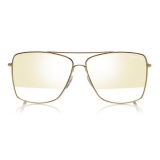 Tom Ford - Magnus Sunglasses - Occhiali da Sole Forma di Navigator - Grigio - FT0651 - Occhiali da Sole - Tom Ford Eyewear