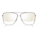 Tom Ford - Magnus Sunglasses - Navigator Shape Sunglasses - White Gold - FT0651 - Sunglasses - Tom Ford Eyewear