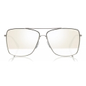 Tom Ford - Magnus Sunglasses - Occhiali da Sole Forma di Navigator - Oro Bianco  - FT0651 - Occhiali da Sole - Tom Ford Eyewear