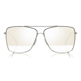 Tom Ford - Magnus Sunglasses - Navigator Shape Sunglasses - White Gold - FT0651 - Sunglasses - Tom Ford Eyewear
