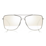 Tom Ford - Magnus Sunglasses - Occhiali da Sole Forma di Navigator - Oro Bianco  - FT0651 - Occhiali da Sole - Tom Ford Eyewear