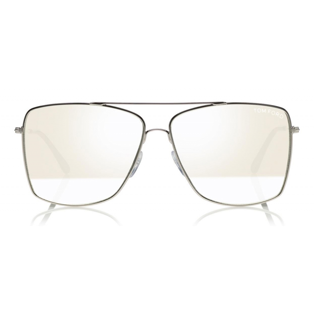Tom Ford - Magnus Sunglasses - Navigator Shape Sunglasses - White Gold -  FT0651 - Sunglasses - Tom Ford Eyewear - Avvenice