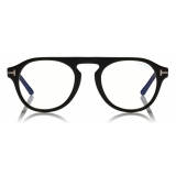 Tom Ford - Round Opticals Sunglasses - Occhiali Rotondi Ottici - Nero - FT5533-B - Occhiali da Sole - Tom Ford Eyewear