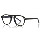 Tom Ford - Round Opticals Sunglasses - Occhiali Rotondi Ottici - Nero - FT5533-B - Occhiali da Sole - Tom Ford Eyewear