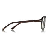 Tom Ford - Round Opticals Sunglasses - Occhiali Rotondi Ottici - Avana Grigio - FT5533-B - Occhiali da Sole - Tom Ford Eyewear