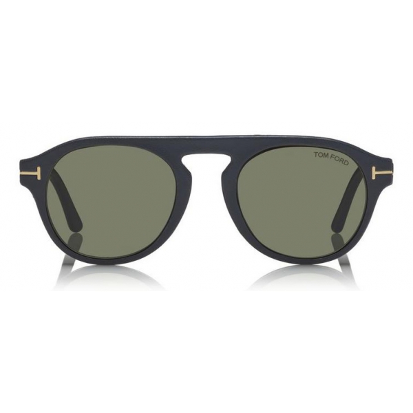 Tom Ford - Round Opticals Sunglasses - Occhiali Rotondi Ottici - Havana Verde - FT5533-B - Occhiali da Sole - Tom Ford Eyewear