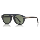 Tom Ford - Round Opticals Sunglasses - Round Optical Sunglasses - Havana Green - FT5533-B - Sunglasses - Tom Ford Eyewear