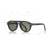 Tom Ford - Round Opticals Sunglasses - Round Optical Sunglasses - Havana Green - FT5533-B - Sunglasses - Tom Ford Eyewear